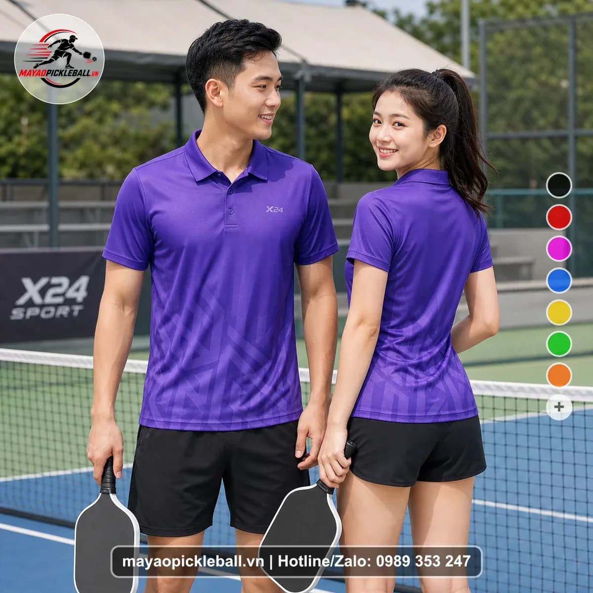 Bộ Quần Áo Pickleball X24-PB-269 Tím