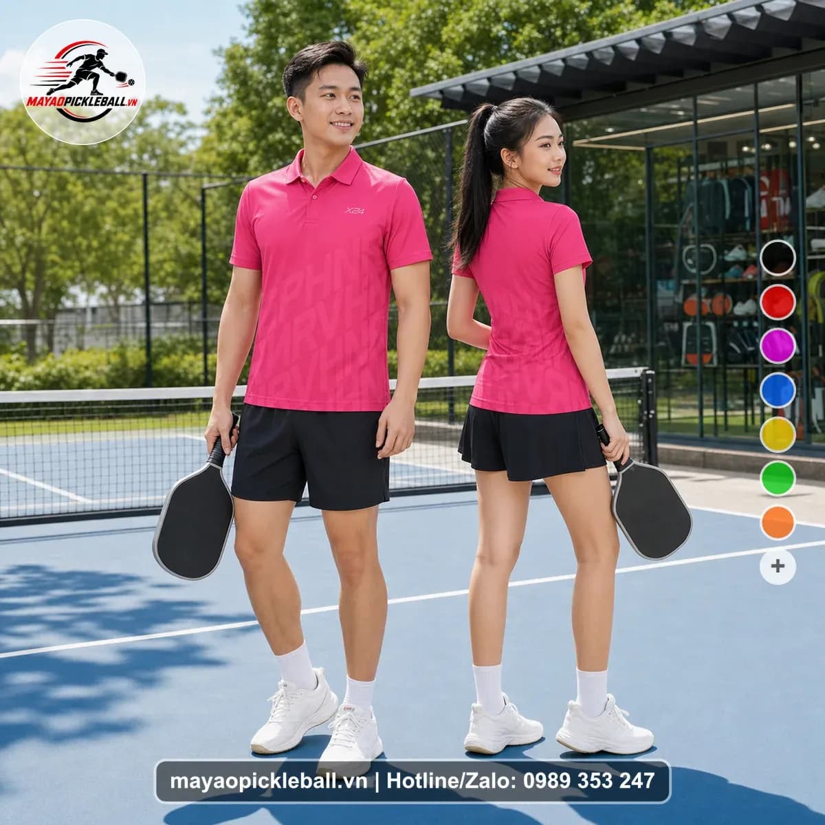 Bộ Quần Áo Pickleball X24-PB-272 Hồng