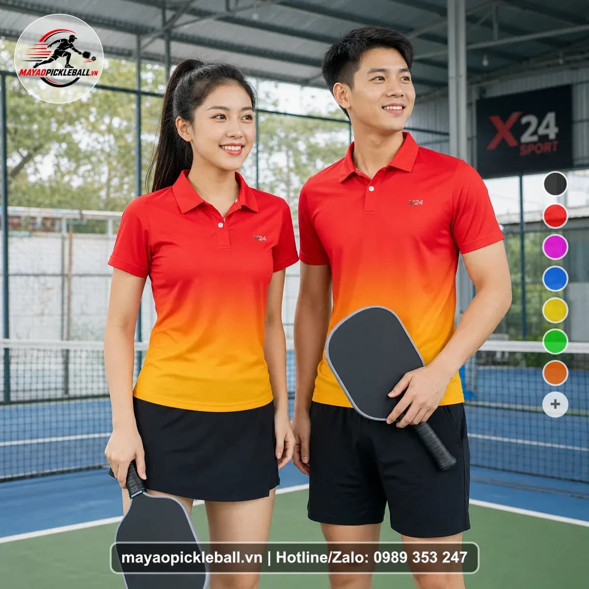 Bộ Quần Áo Pickleball X24-PB-274 Hồng