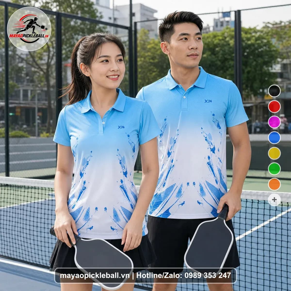 Bộ Quần Áo Pickleball X24-PB-301 Xanh
