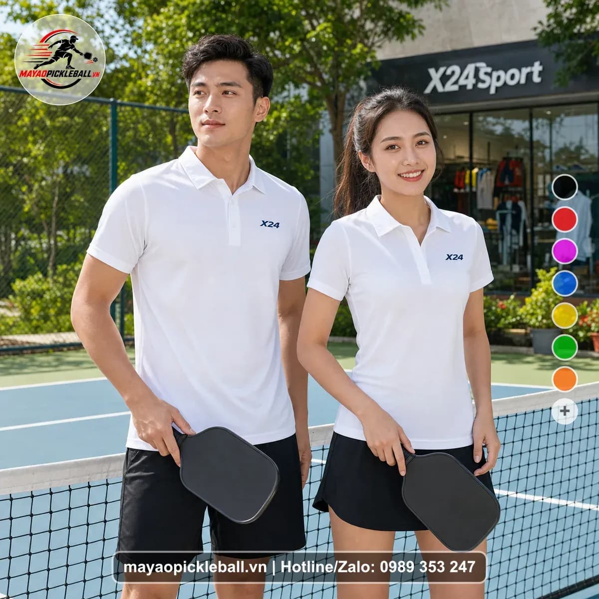 Bộ Quần Áo Pickleball X24-PB-304 Trắng