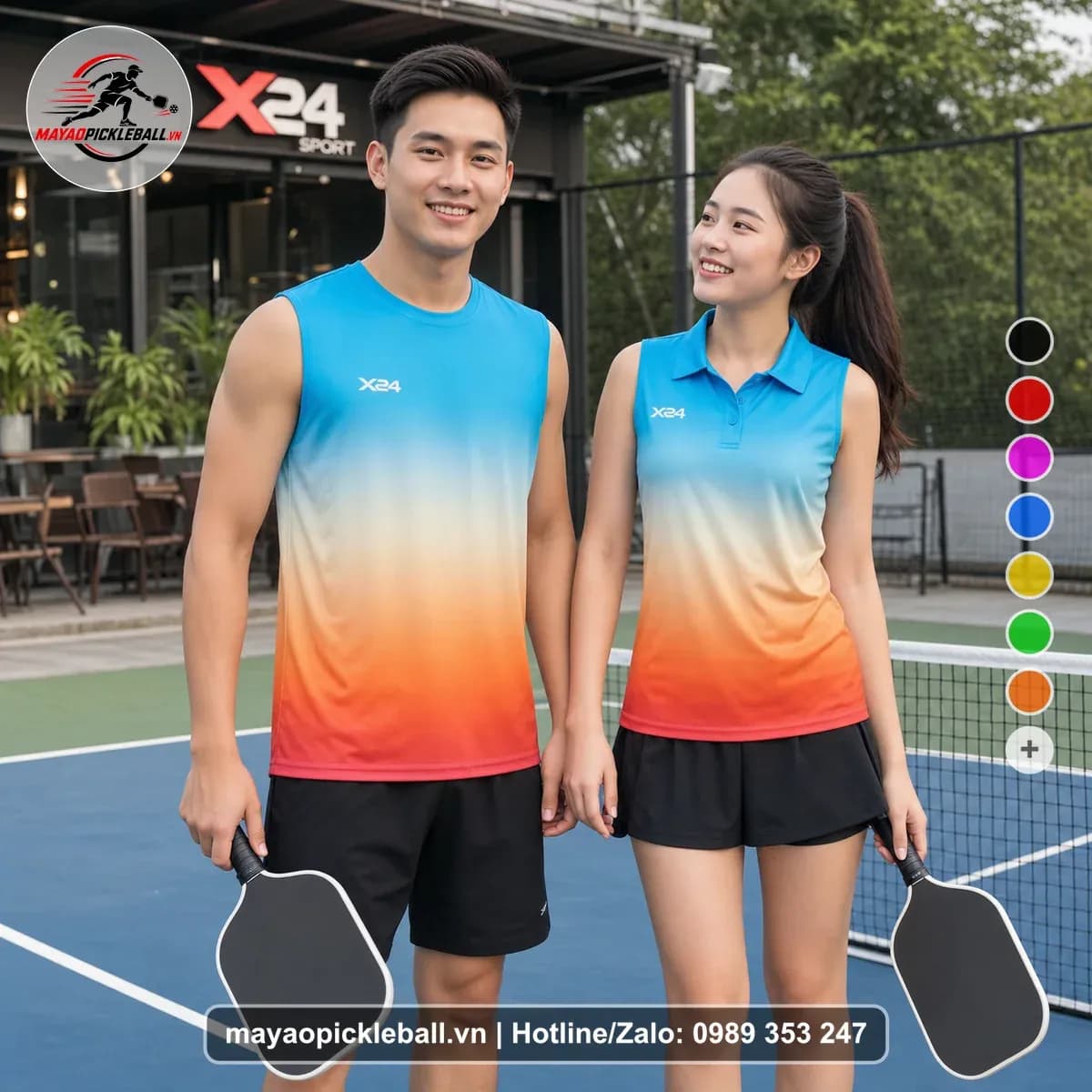 Bộ Quần Áo Pickleball X24-PB-398 Đỏ