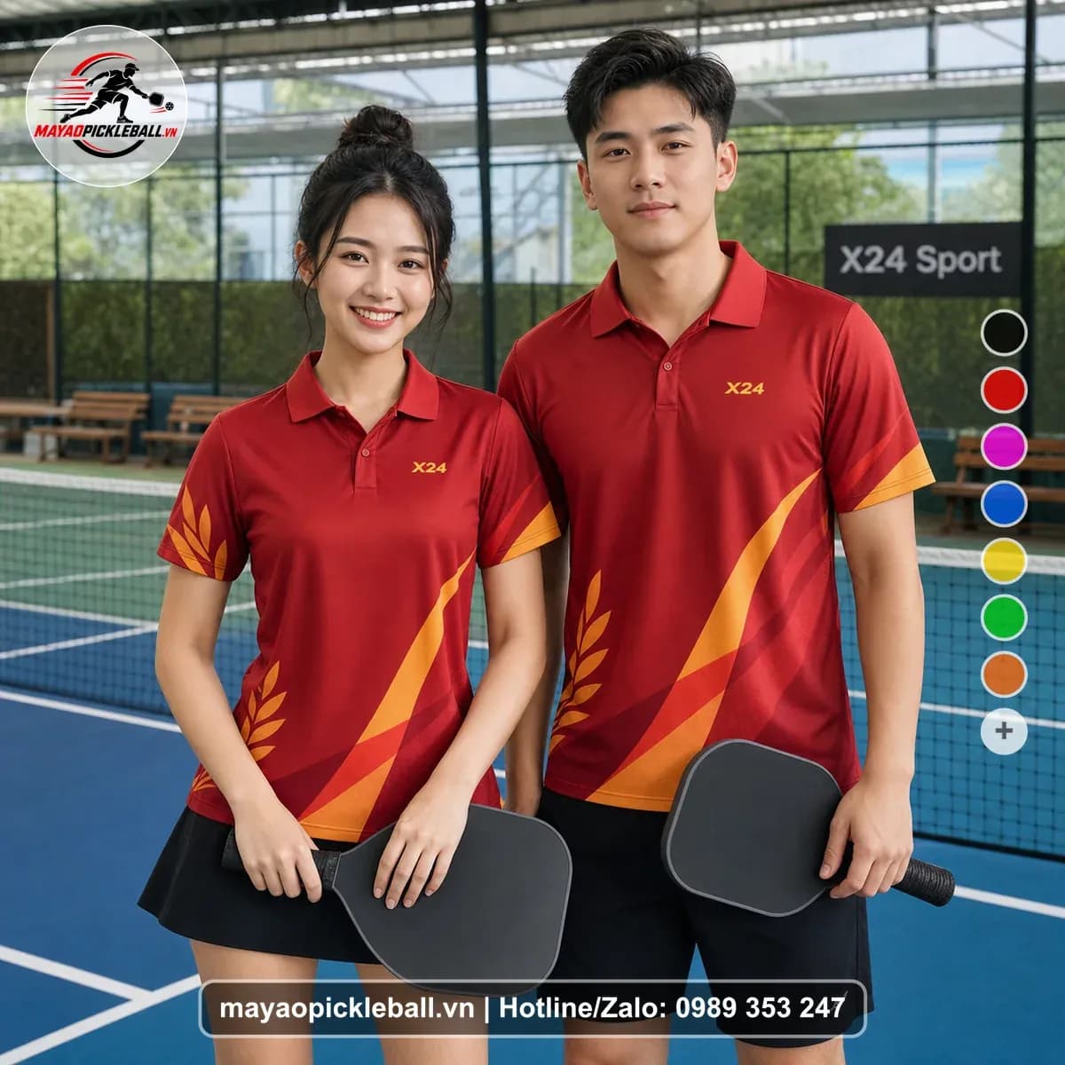 Bộ Quần Áo Pickleball X24-PB-435 Đỏ