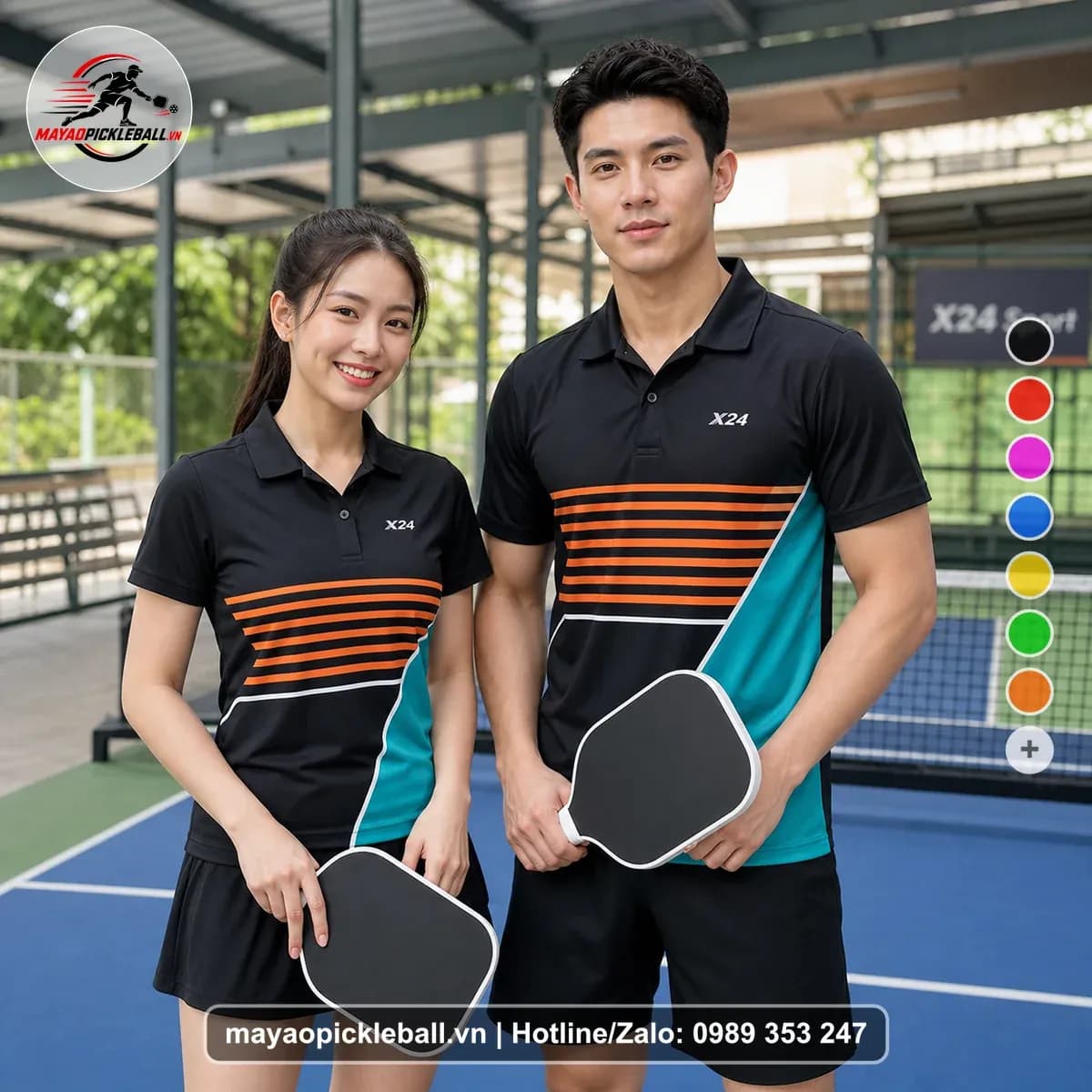 Bộ Quần Áo Pickleball X24-PB-445 Hồng Đỏ