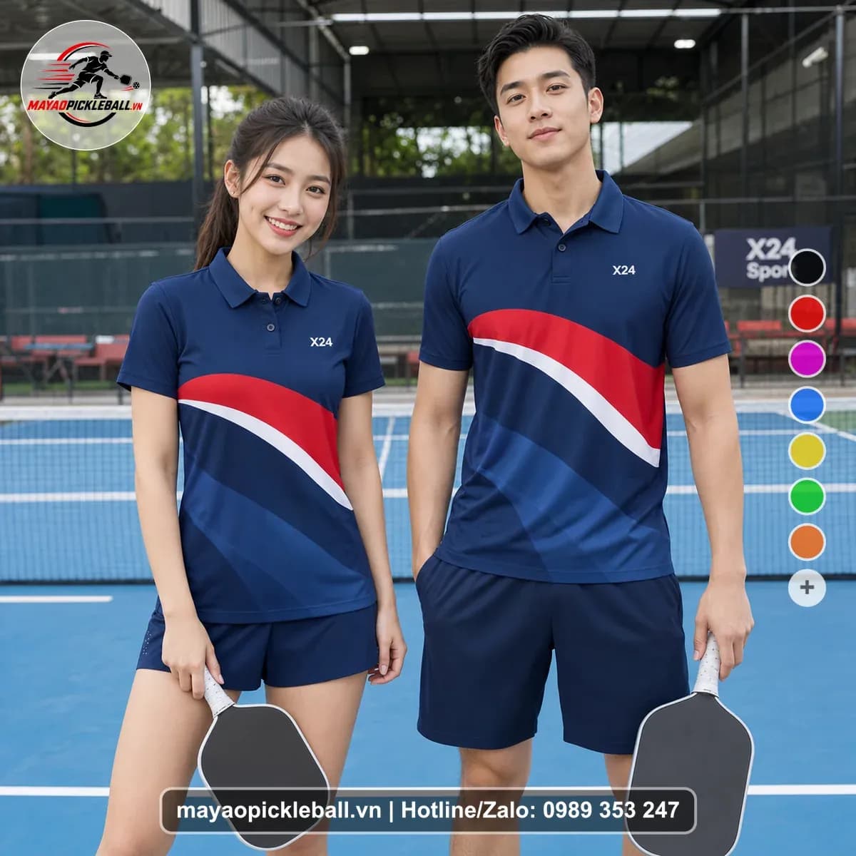 Bộ Quần Áo Pickleball X24-PB-449 Đỏ
