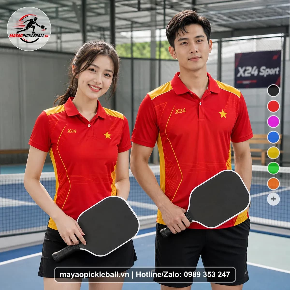 Bộ Quần Áo Pickleball X24-PB-456 Vàng