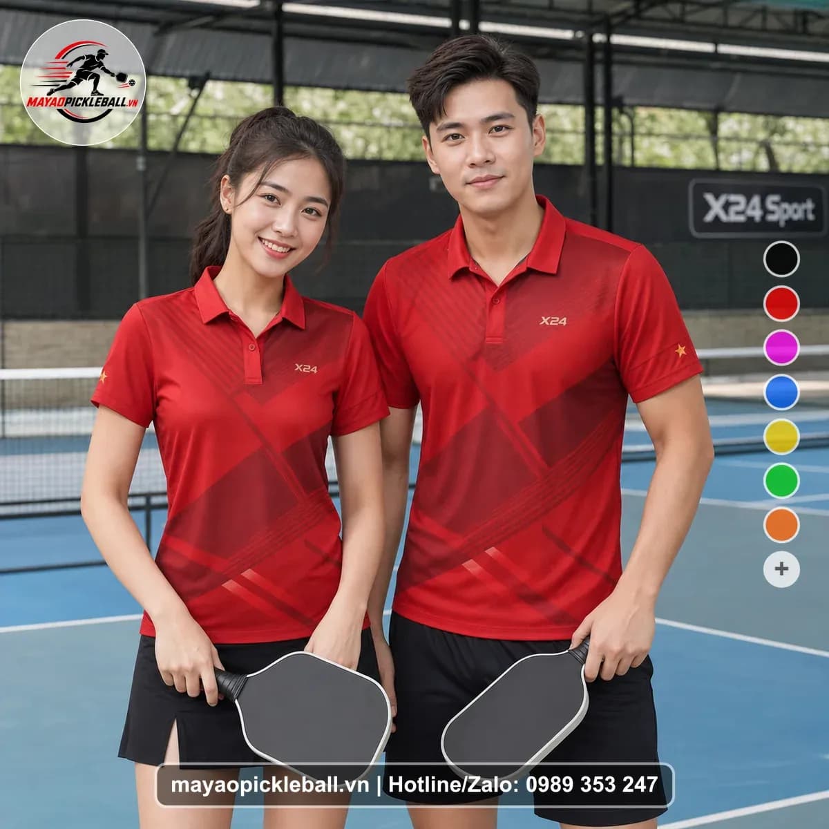 Bộ Quần Áo Pickleball X24-PB-461 Đỏ