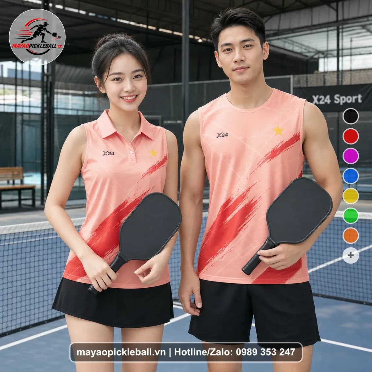 Bộ Quần Áo Pickleball X24-PB-463 Vàng