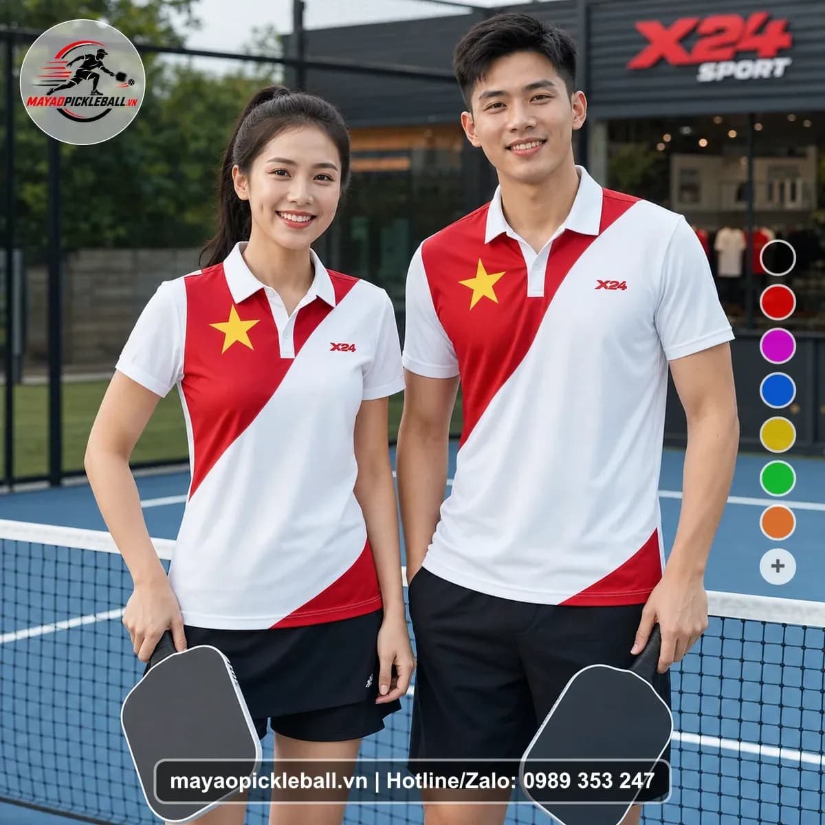 Bộ Quần Áo Pickleball X24-PB-467 Đỏ