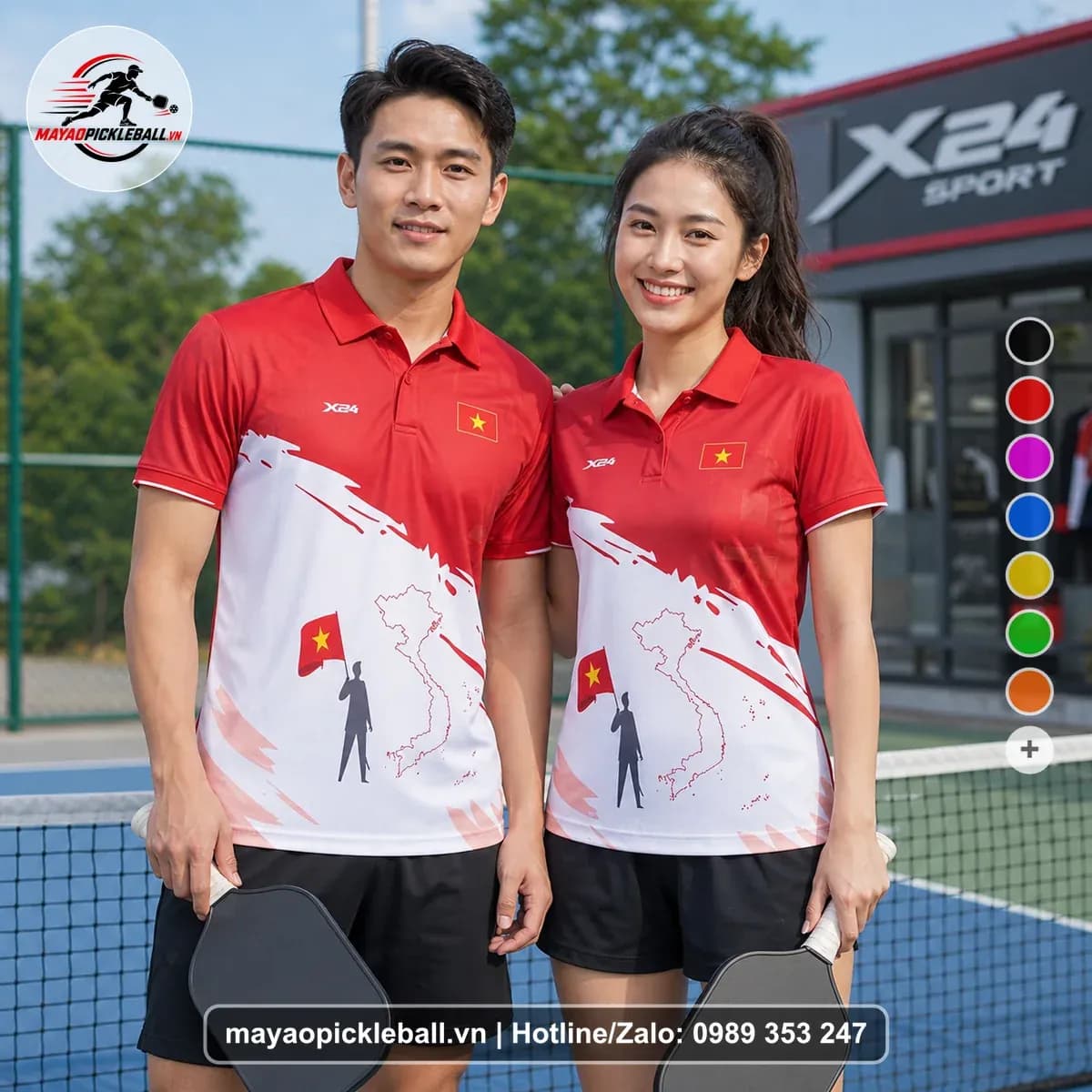 Bộ Quần Áo Pickleball X24-PB-469 Đỏ