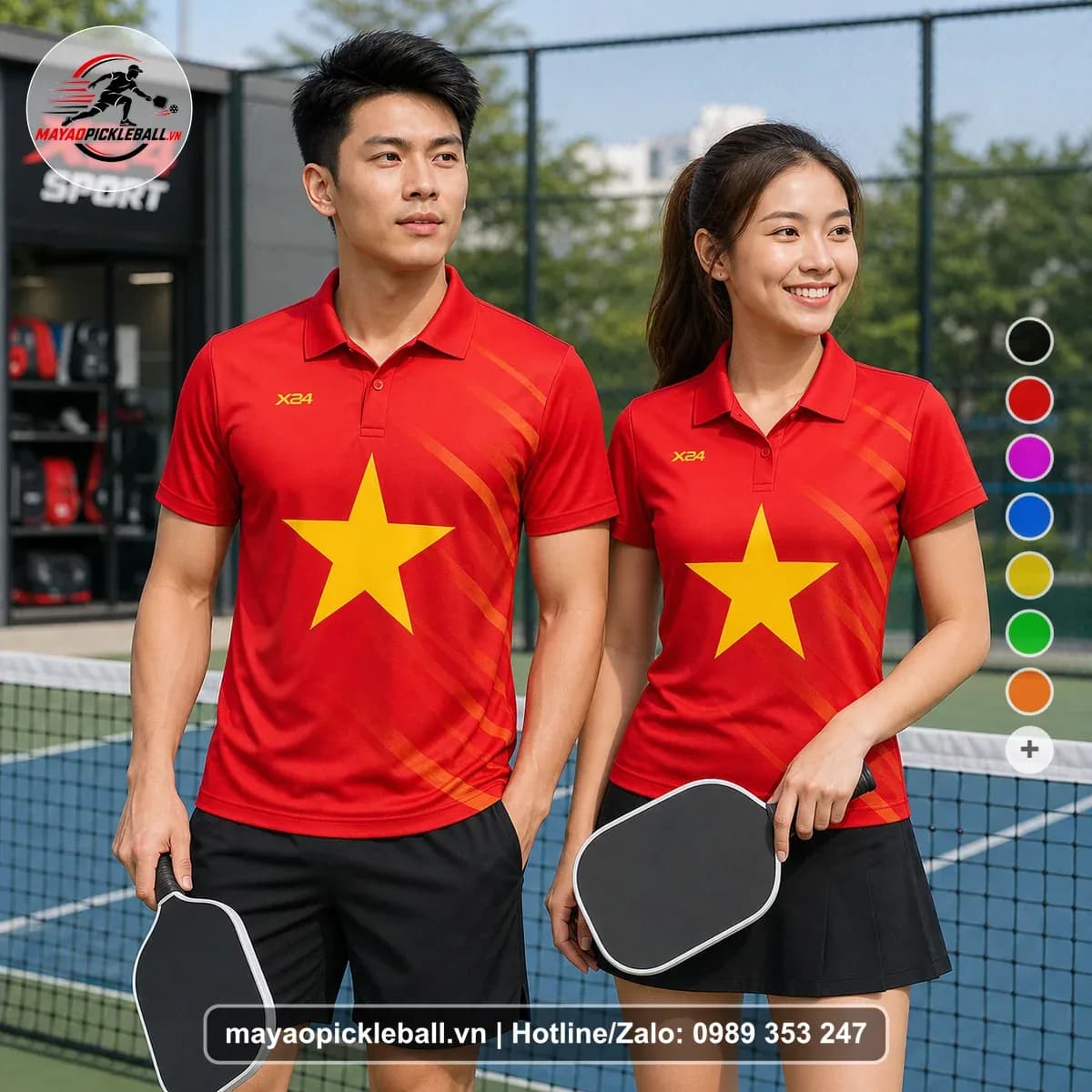 Bộ Quần Áo Pickleball X24-PB-471 Đỏ