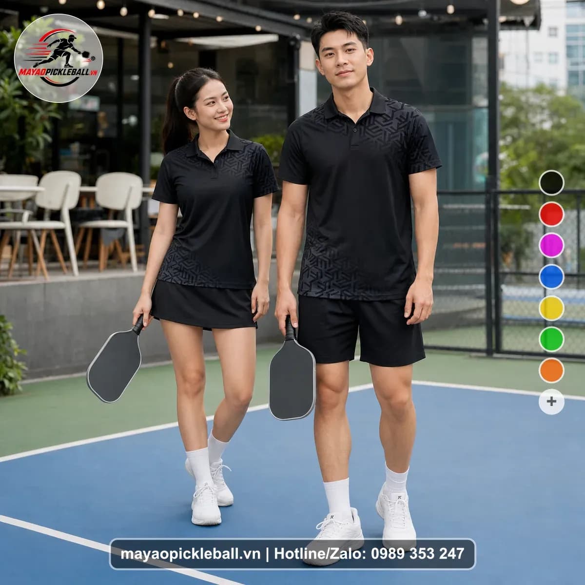 Bộ Quần Áo Pickleball X24-PB-477 Đen