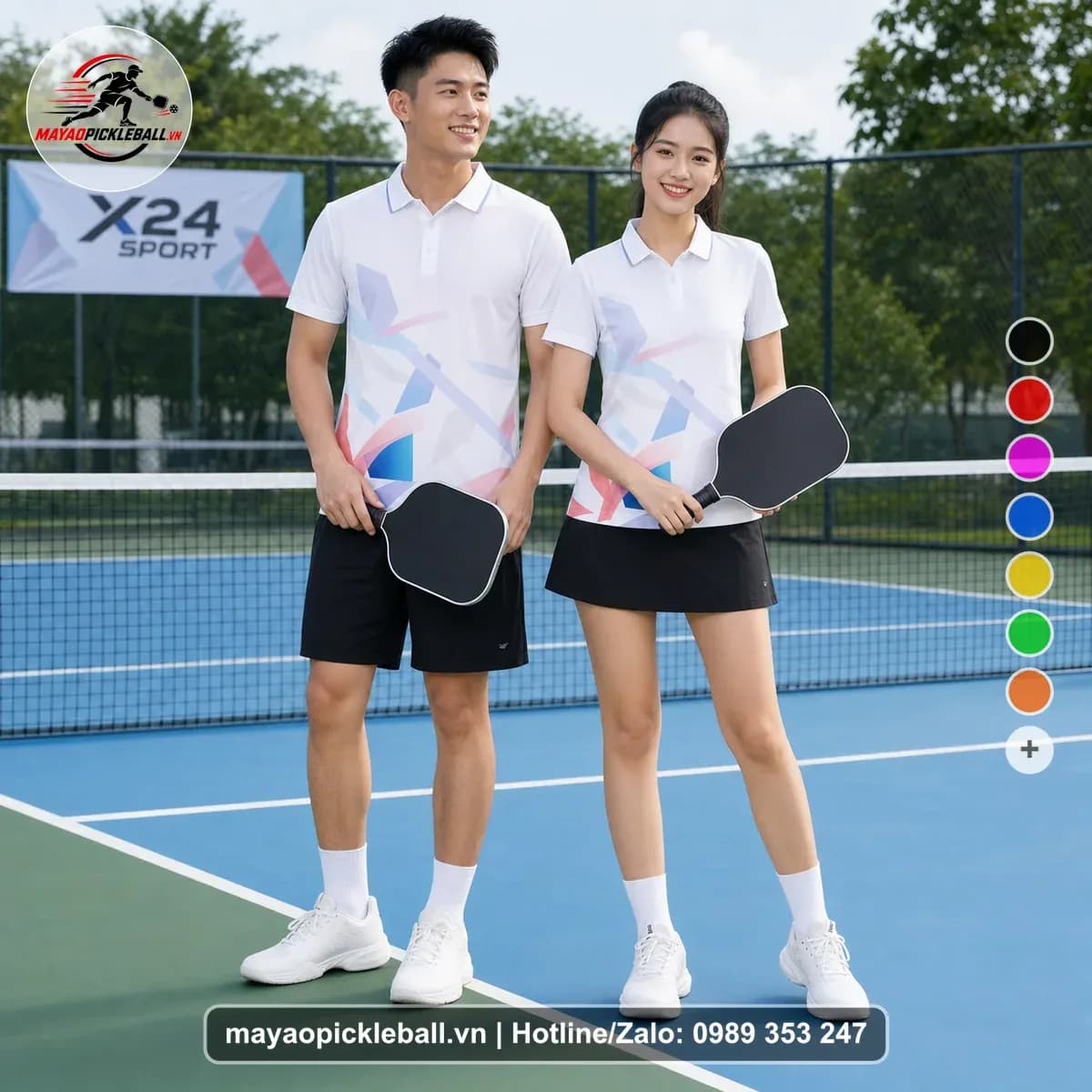 Bộ Quần Áo Pickleball X24-PB-481 Trắng
