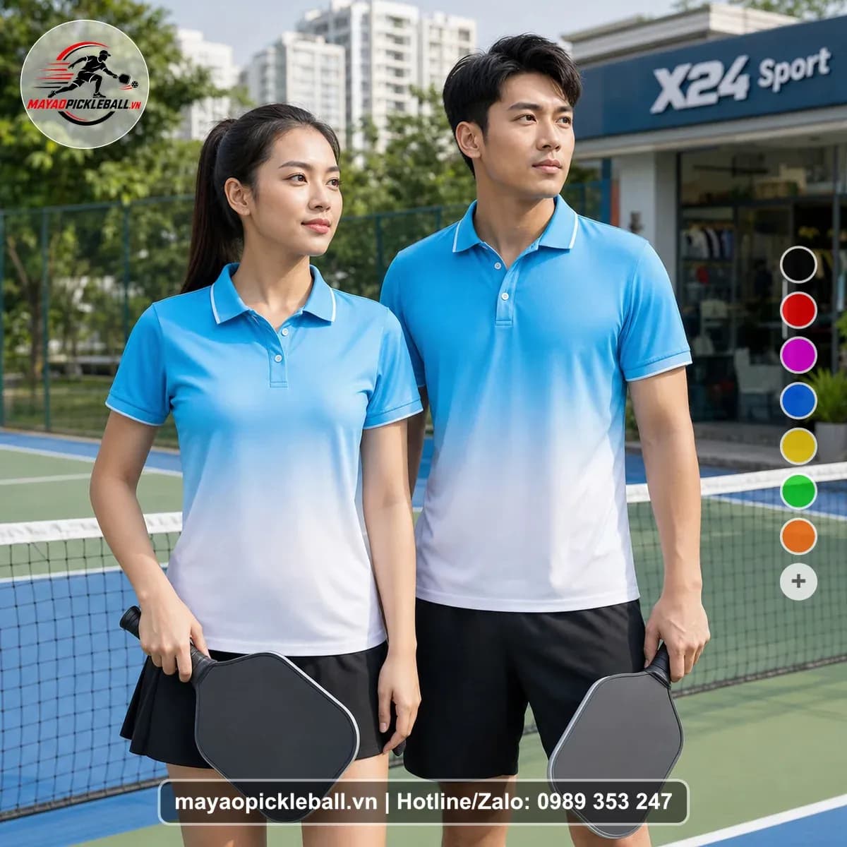 Bộ Quần Áo Pickleball X24-PB-488 Xanh