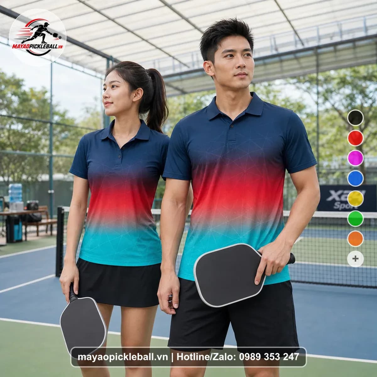 Bộ Quần Áo Pickleball X24-PB-491 Xanh