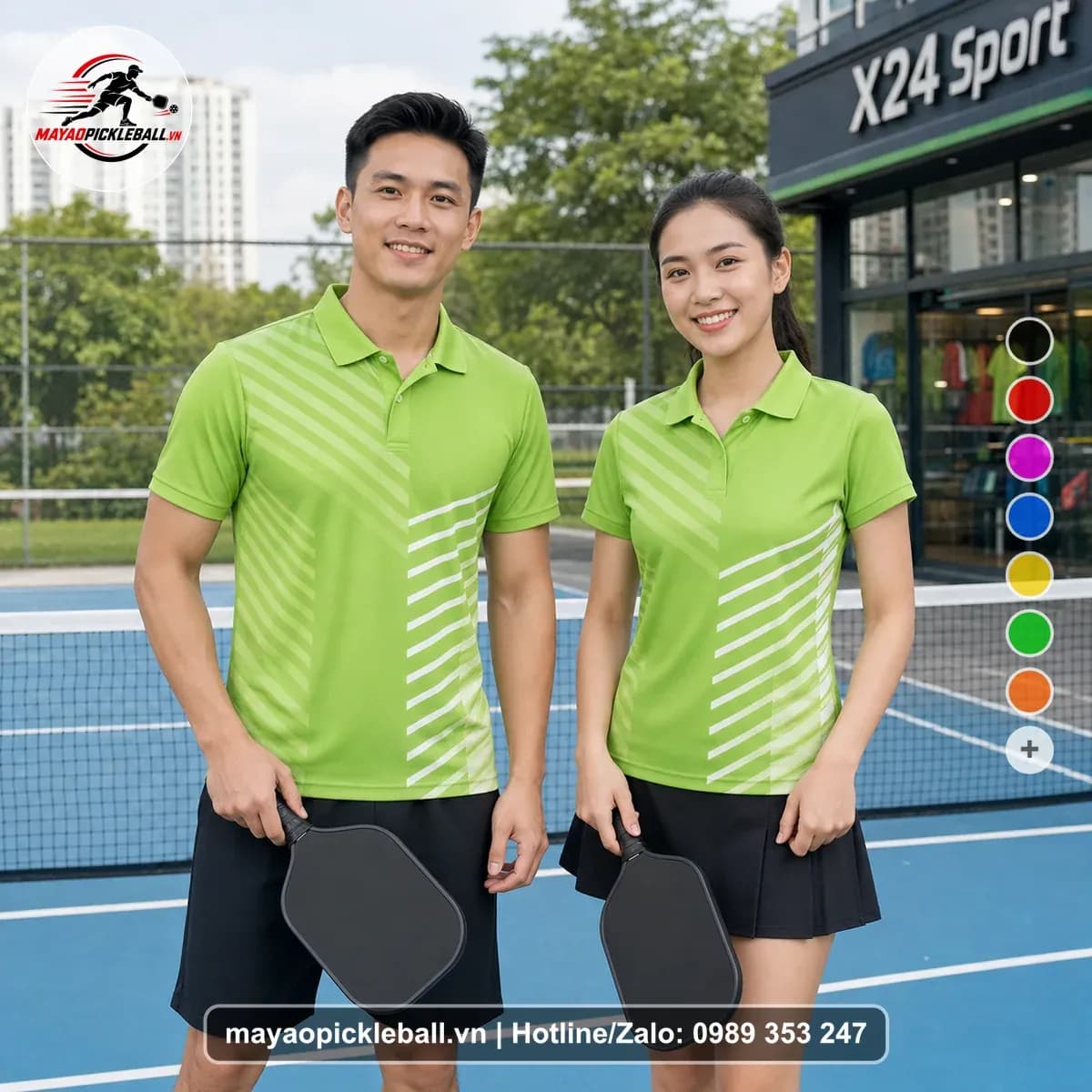 Bộ Quần Áo Pickleball X24-PB-492 Xanh