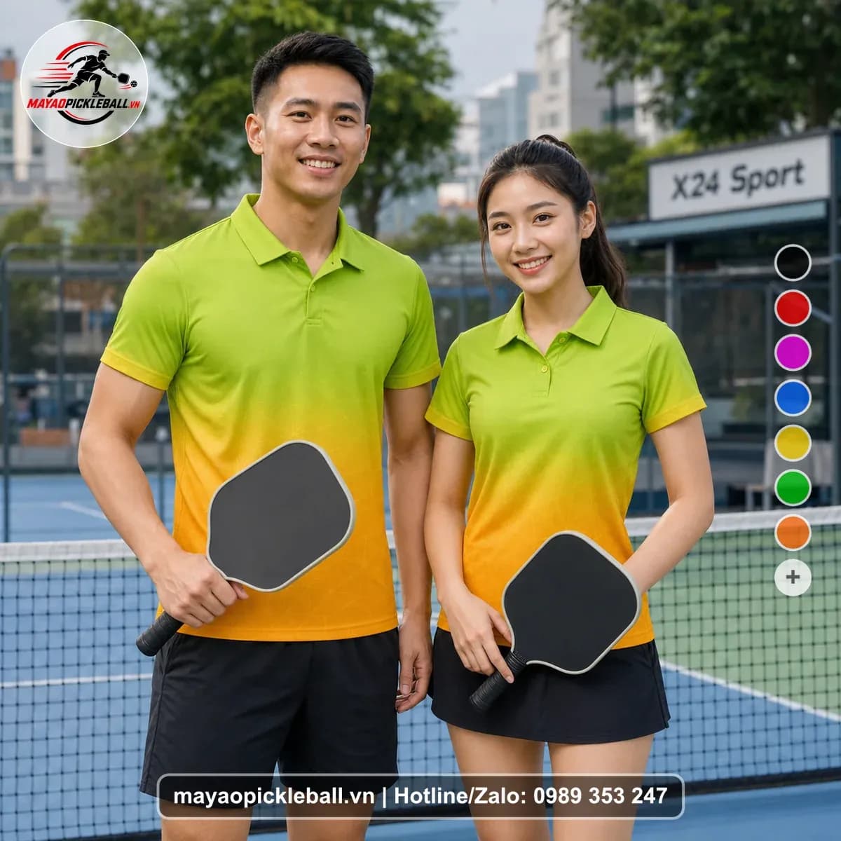 Bộ Quần Áo Pickleball X24-PB-495 Xanh