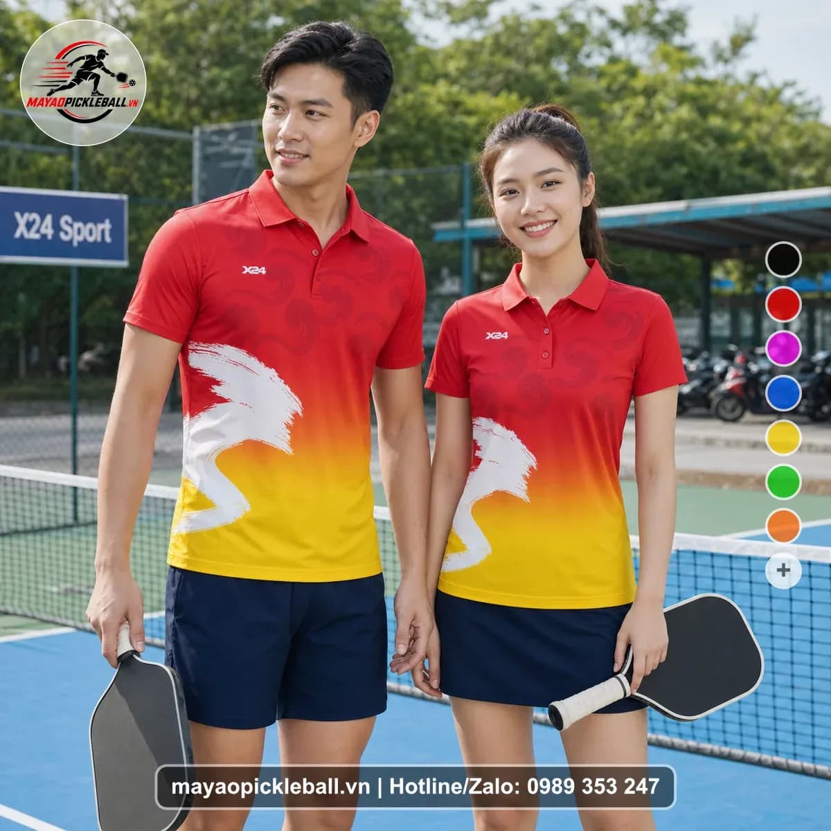 Bộ Quần Áo Pickleball X24-PB-582 Đỏ