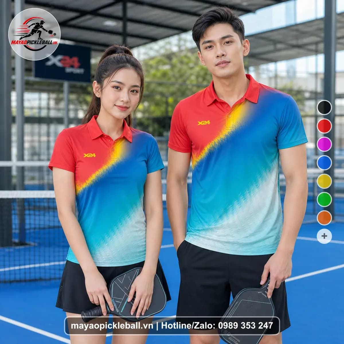 Bộ Quần Áo Pickleball X24-PB-593 Hồng