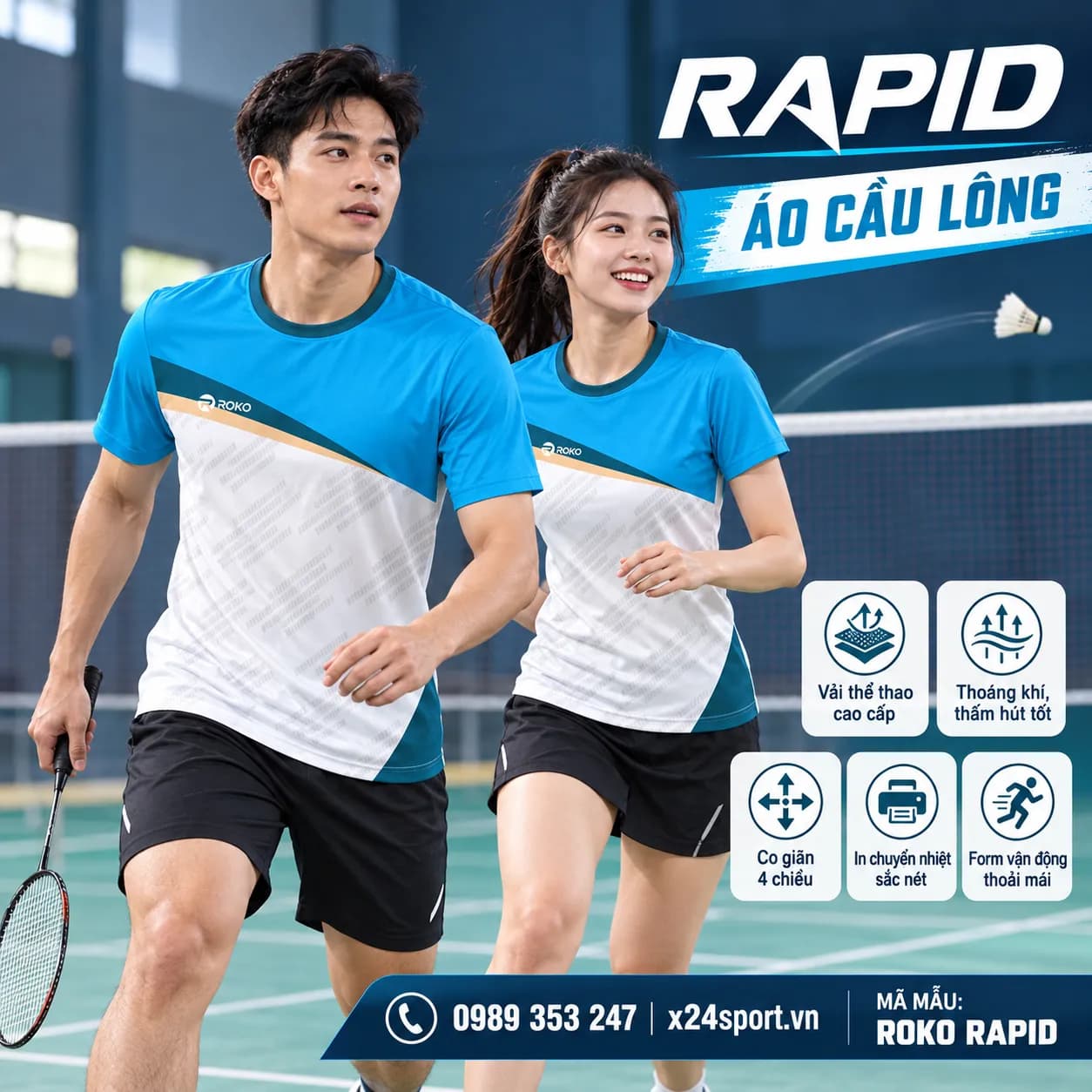 Áo Cầu Lông Roko Rapid
