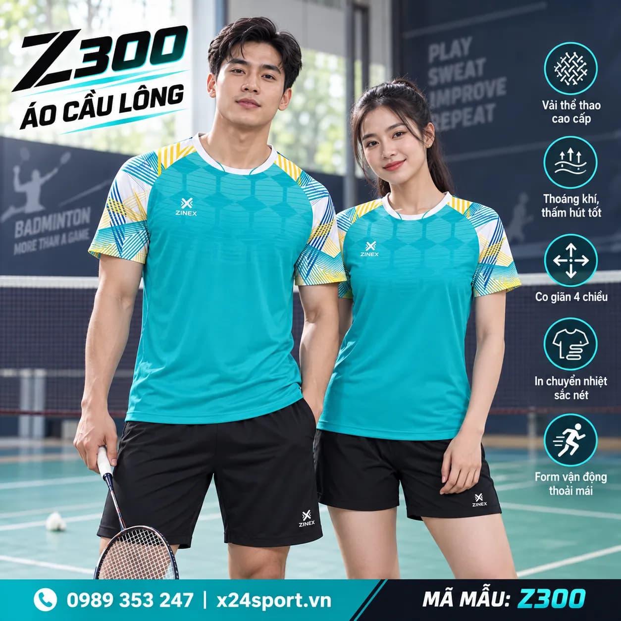 Áo Cầu Lông Zinex Z300