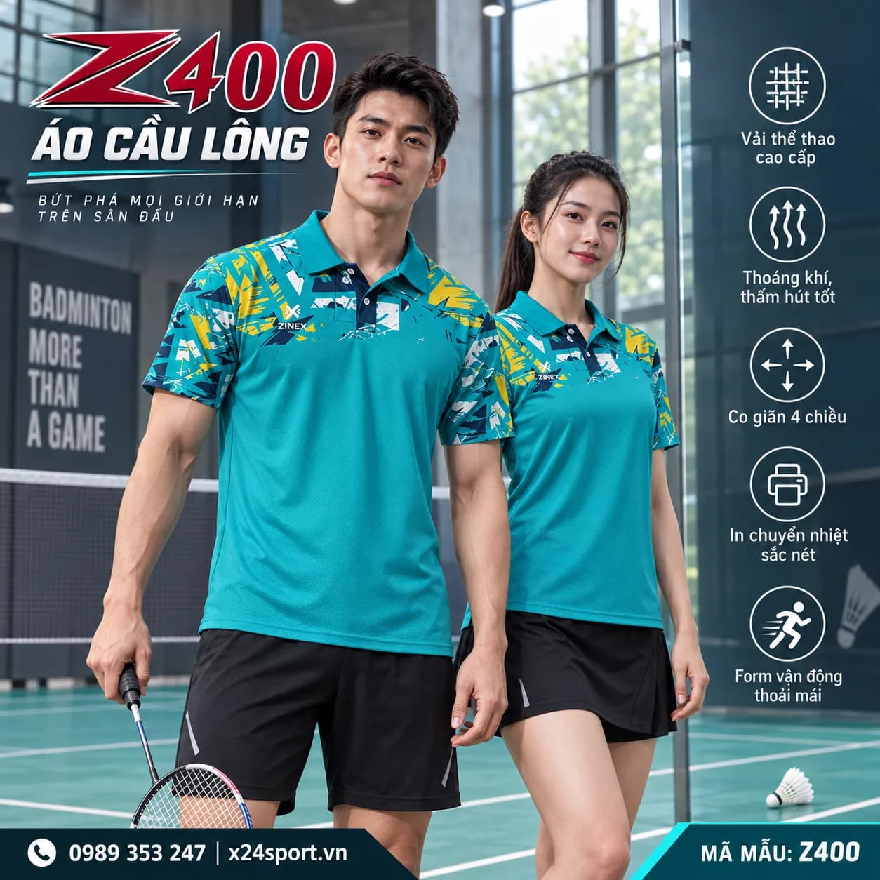 Áo Cầu Lông Zinex Z400