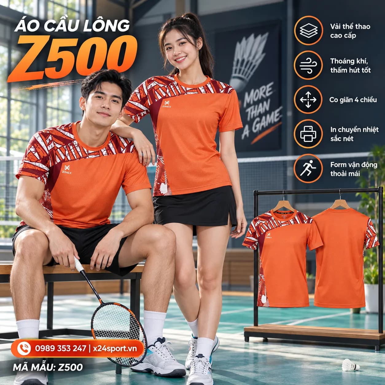 Áo Cầu Lông Zinex Z500