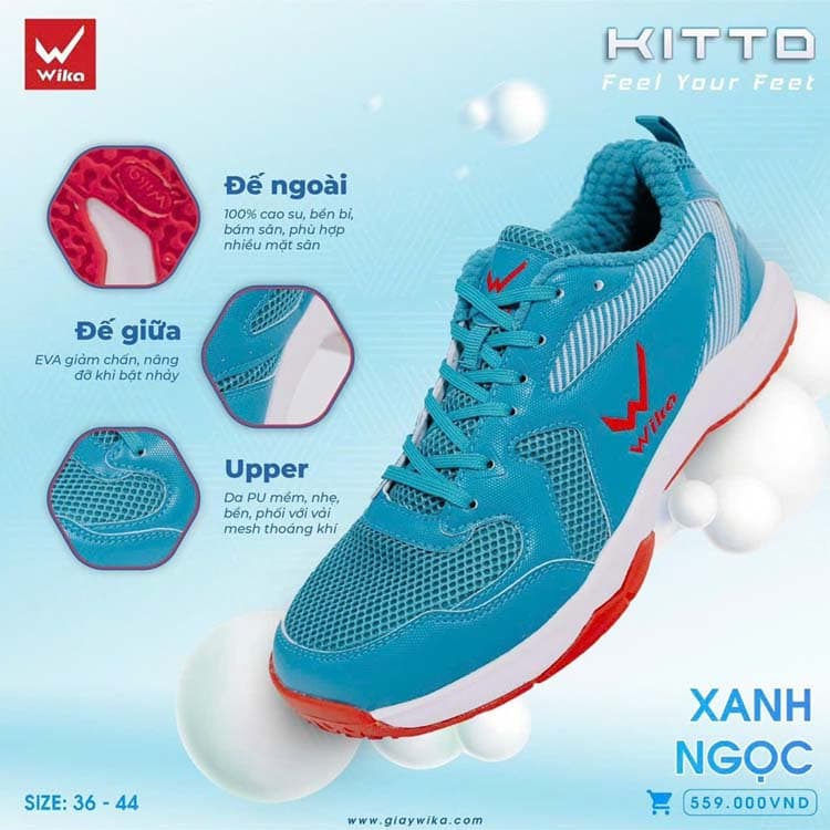 Giày Cầu Lông Wika Kitto