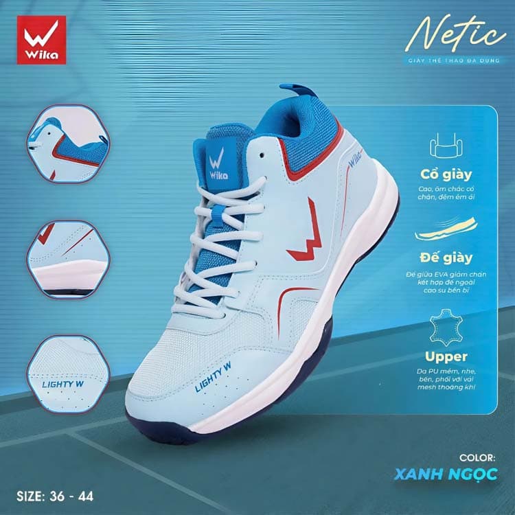 Giày Cầu Lông Wika Netic