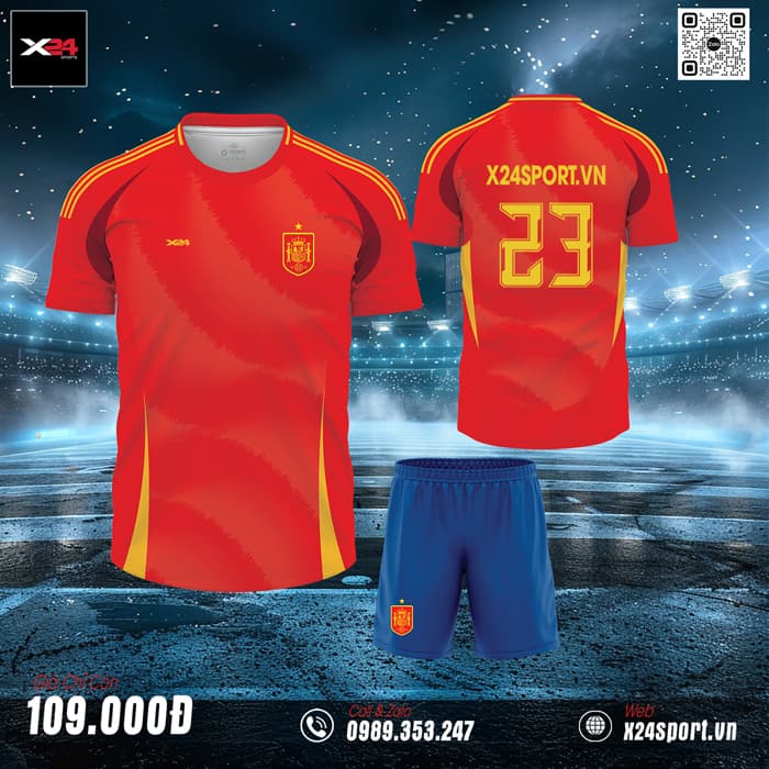 Quần Áo Bóng Đá Đội Tuyển Tây Ban Nha Euro 2024