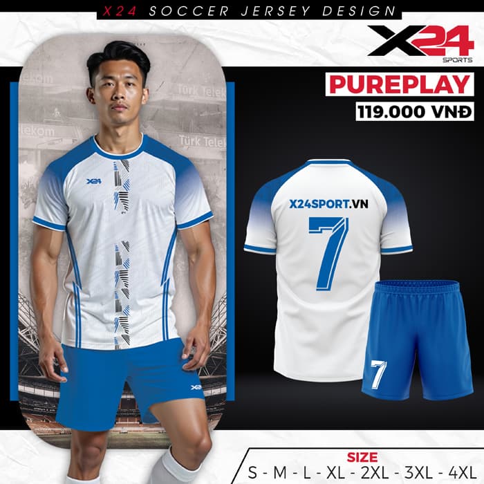 Quần Áo Bóng Đá Không Logo X24 – Pureplay 02