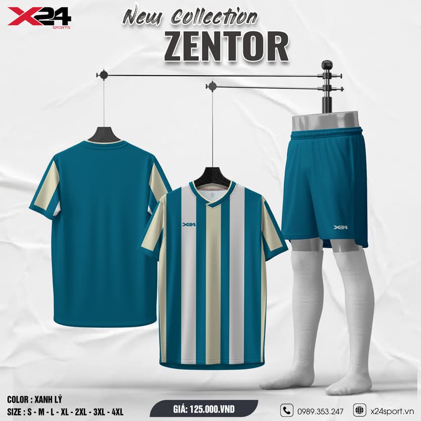 Áo bóng đá Zentor màu xanh lý – Trẻ trung, năng động & thoáng mát