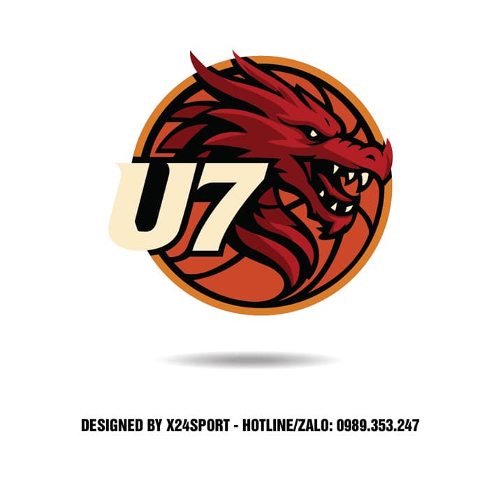 Logo đội bóng rổ U7 – Sức mạnh từ rồng đỏ và tinh thần thể thao bất khuất