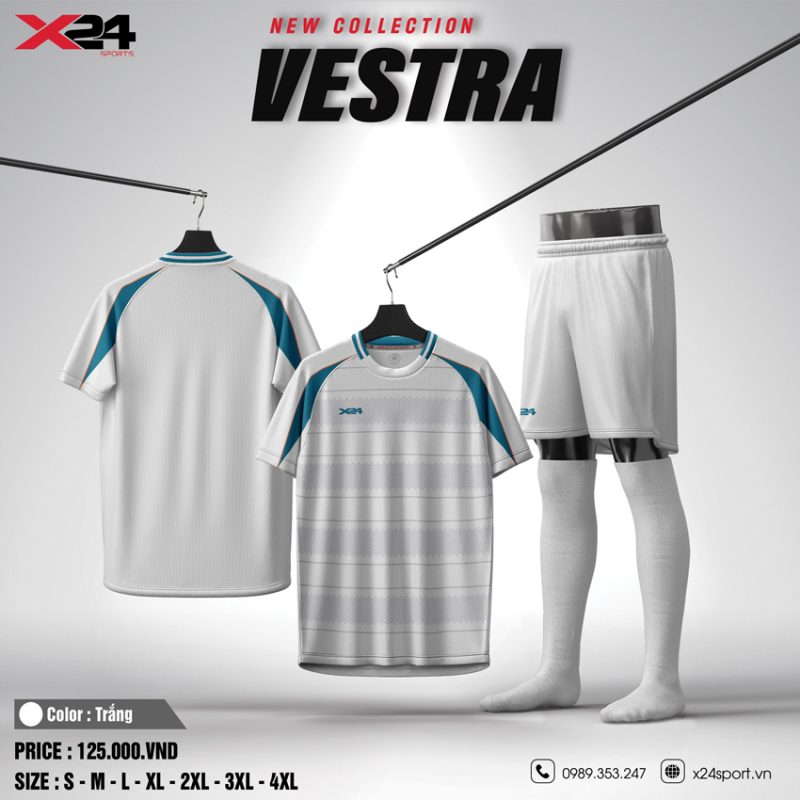 Bộ đồ thể thao Vestra trắng X24 Sports – Thanh lịch, năng động và tiện lợi