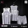 Áo Thể Thao Unisex Xám Nhạt Viền Trắng - Chất Liệu Thoáng Mát, Phối Đồ Sành Điệu