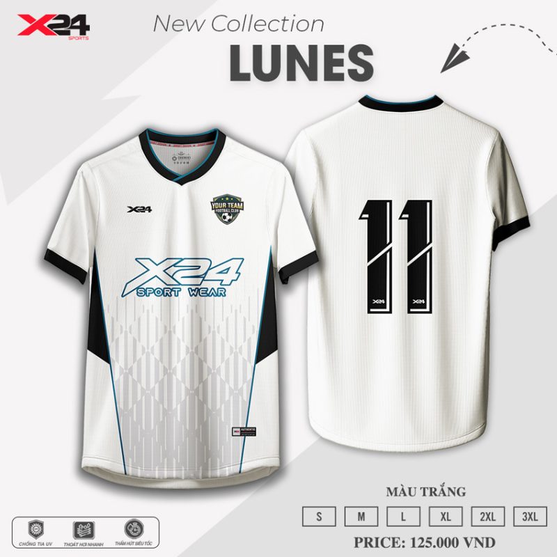 Áo thể thao LUNES trắng – thiết kế năng động cho mọi hoạt động