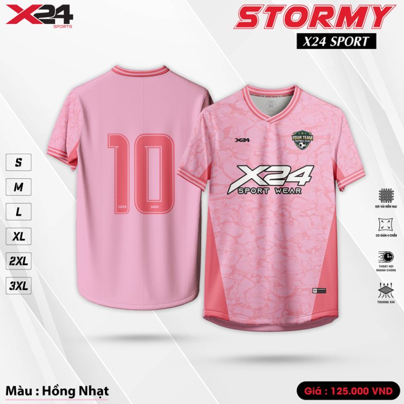 Áo Thể Thao X24 Sport STORMY – Màu Hồng Nhật