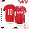 Áo bóng đá đỏ trắng thiết kế tinh tế – Năng lượng & đam mê sân cỏ