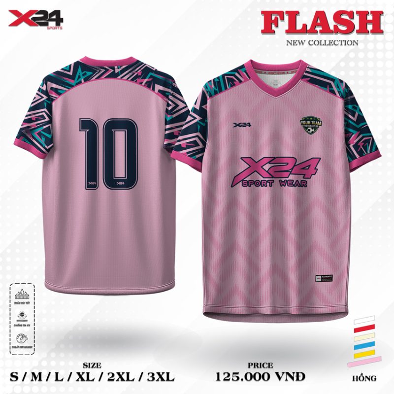 Áo Thể Thao X24 Sports FLASH Collection - Hồng Pastel