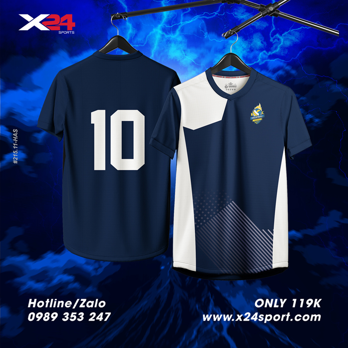 Áo Bóng Chuyền Thiết Kế Xanh Navy Trắng - Mạnh Mẽ Và Hiện Đại