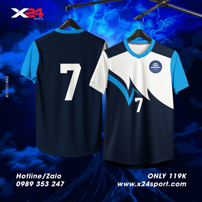 Áo thể thao nam xanh navy X24 Sport thiết kế năng động, thoáng khí