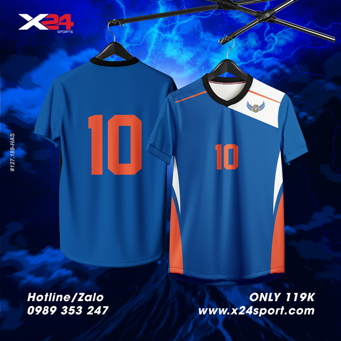 Áo Bóng Chuyền Thiết Kế Màu Xanh Dương Năng Động
