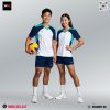 Áo thể thao trắng xanh navy thiết kế unisex – Năng động và tiện dụng