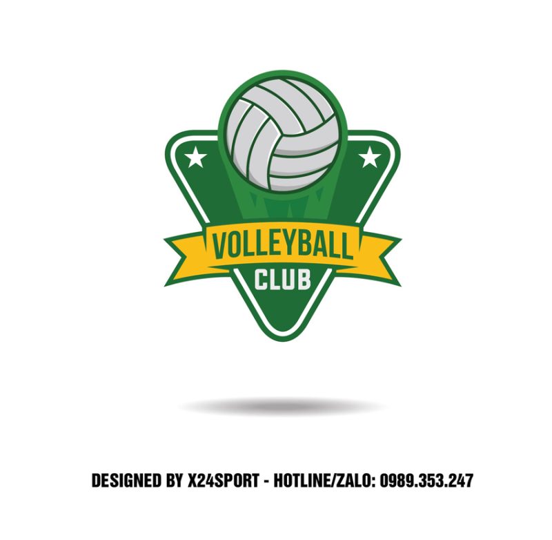 Logo Volleyball Club – Thiết Kế Xanh Lá Năng Động, Dành Cho CLB Bóng Chuyền