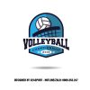 Logo Giải Bóng Chuyền Volleyball Championship 2016 - Tông Xanh Dương Chuyên Nghiệp