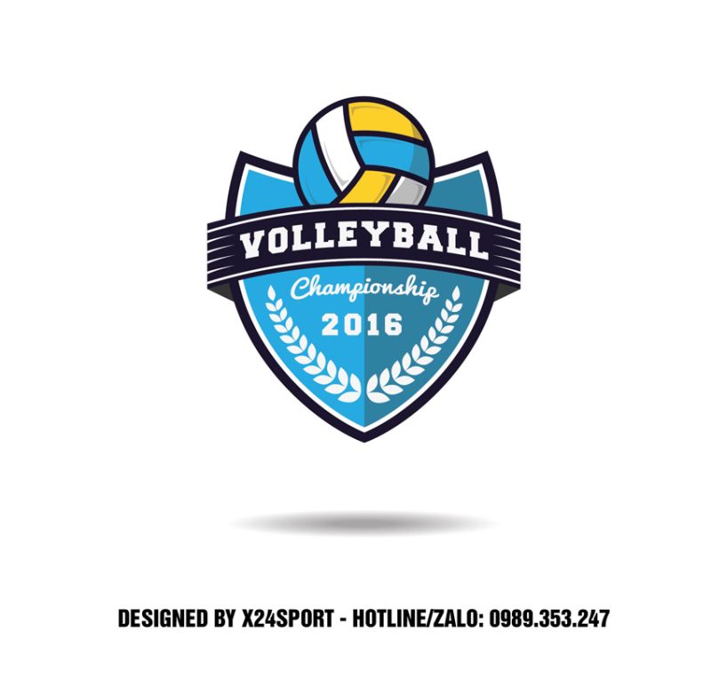 Logo Giải Bóng Chuyền Volleyball Championship 2016 - Xanh Dương Năng Động