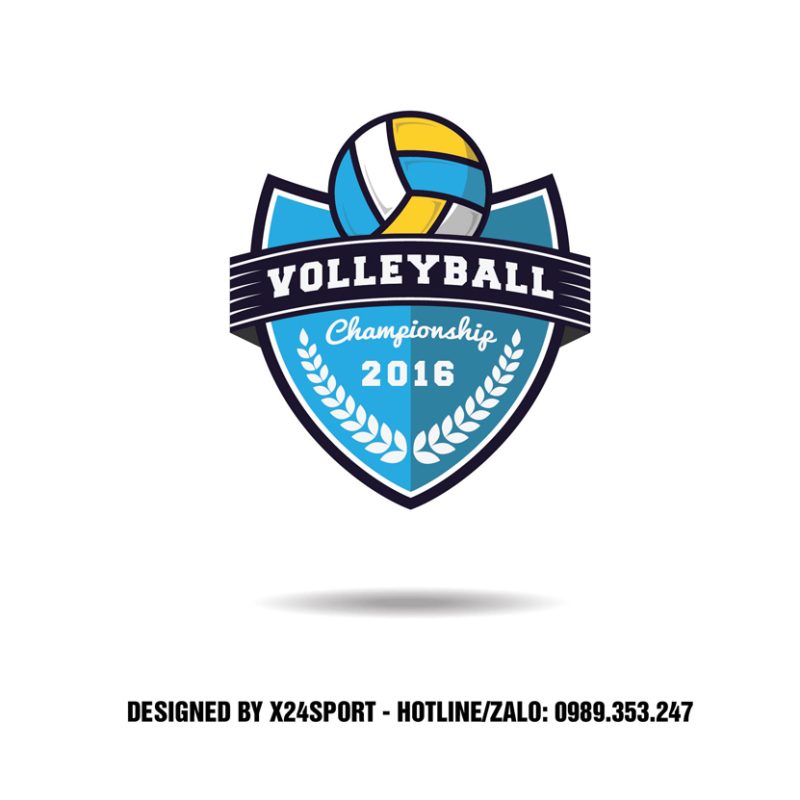 Logo Giải Bóng Chuyền Volleyball Championship 2016 - Xanh Dương Năng Động