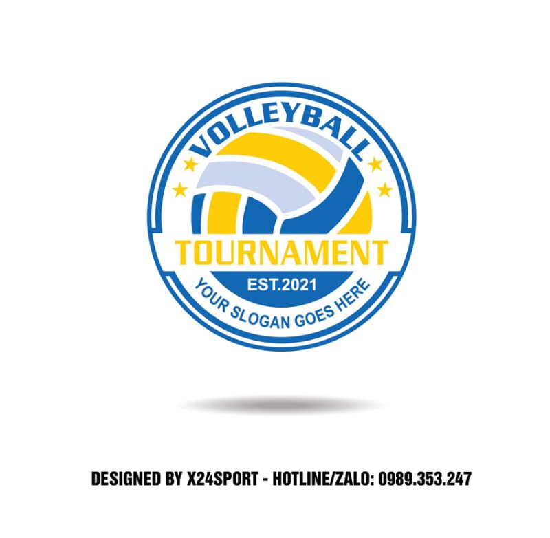Logo Bóng Chuyền Màu Vàng – Volleyball Tournament Năng Động & Chuyên Nghiệp