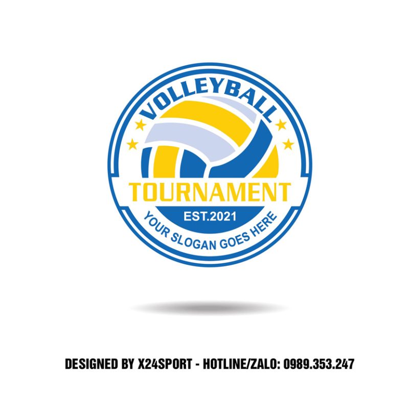 Logo Bóng Chuyền Màu Vàng – Volleyball Tournament Năng Động & Chuyên Nghiệp