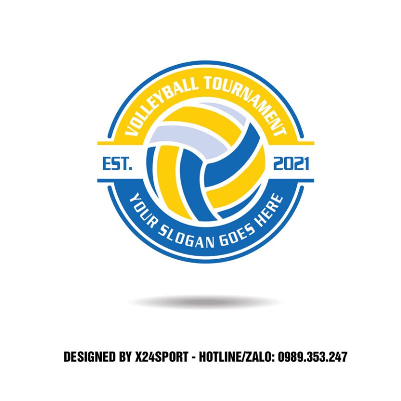 Logo Bóng Chuyền Màu Vàng Xanh – Thiết Kế Năng Động, Chuẩn Thể Thao